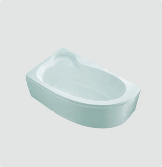 Left Surf bathtub 160×90 cm with panel