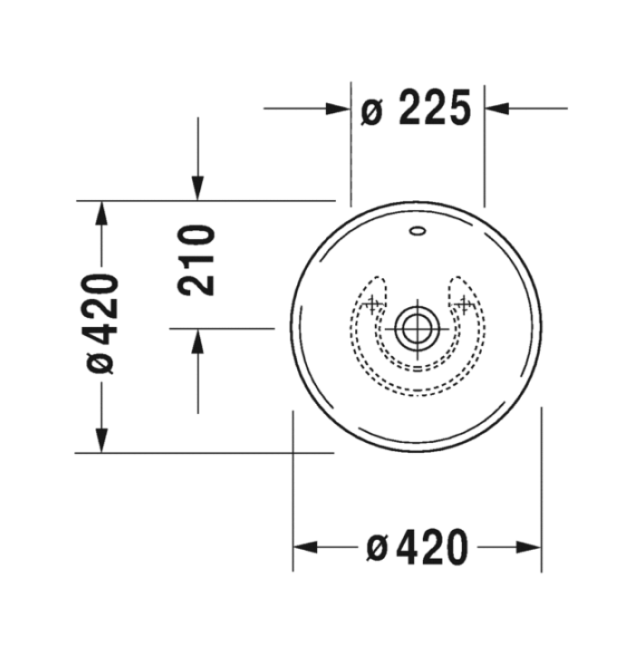 حوض 42 سم فوق سطح أفقى باتشينو دائرى - الصورة 2
